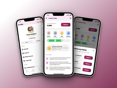 Loyalty Points System app design discounts gamification gold user loyalty loyalty points system redeem ui ux
