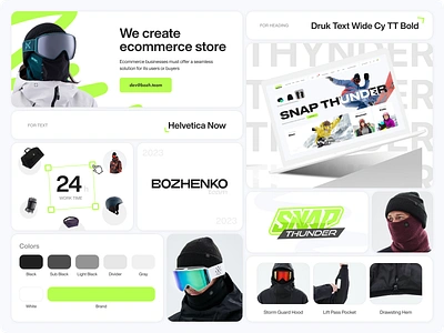 Snap Thunder - Online Store ecommerce green online shop shopify ski store