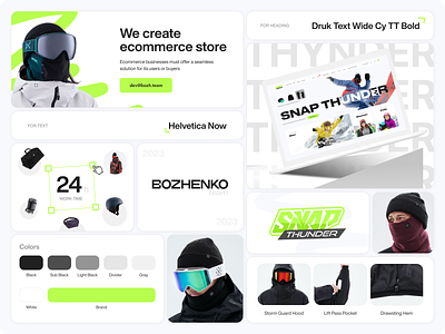 Snap Thunder - Online Store ecommerce green online shop shopify ski store