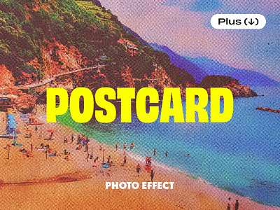 Halftone Postcard Photo Effect cmyk dots download effect halftone magazine nostalgic paper pattern photo pixelbuddha postcard print psd retro template texture vintage zine