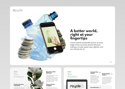 Pitch deck for recycle startup business presentation recycle