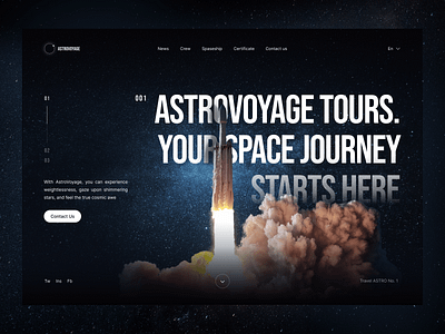 Design concept for AstroVoyage Tours.