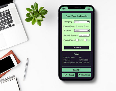 Fixed Deposit Calculation Element UI Design #DailyUI Day 4 calculation element ui ui design user exerience user interface ux ux design]