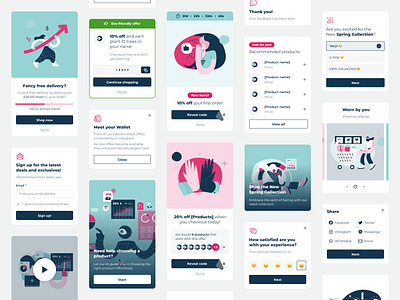 Miscellaneous UI cards appdesign cards figma productdesign saas software ui uidesign ux uxdesign