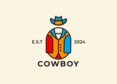 COWBOY BRAND LOGO DESIGN brand logo branding cowboy cowboy logo design creative design graphic design life sryle logo vector
