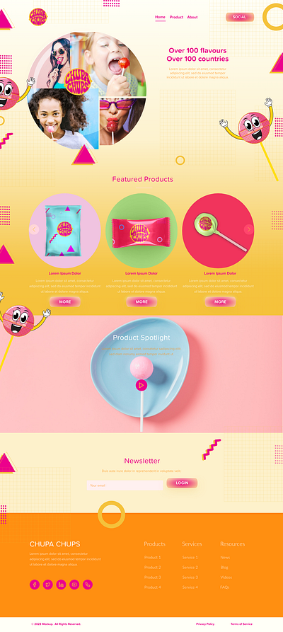 Website design for Chupa Chups branding design graphic design logo motion graphics ui ux