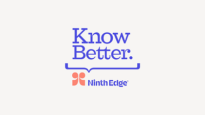 Ninth Edge rebrand 03 animation blue bracket branding circle conversation corporate cream design leadership logo logomark motion quotemarks quotes red training type typography