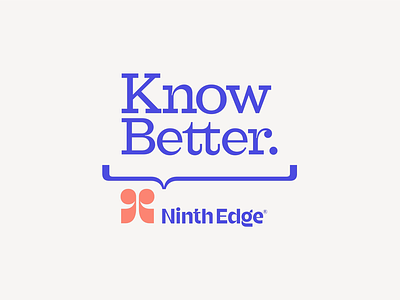 Ninth Edge rebrand 03 animation blue bracket branding circle conversation corporate cream design leadership logo logomark motion quotemarks quotes red training type typography