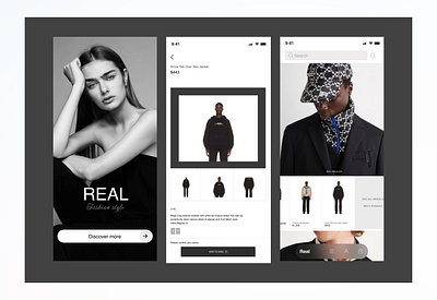 Real Fashion App app branding design product product design ui ux