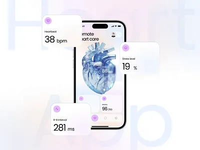 Pulse Heart Rate Tracking App - Healthcare App biotechnology app blood pressure app cardio app cardiology tracker ehealth ehealth app health app design health mobile app healthcare app healthcare mobile app heart app heartbeat app medical mobile app design medical tracker medtech app medtech mobile app pulse tracking app telemedicine app telemedicine design