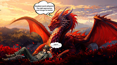 Dragon rider commission anime art dragon illustration