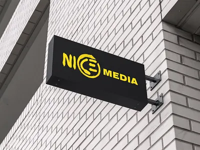 Nice Media Signage branding design film graphic design identity logo media sign signage smile smiley face