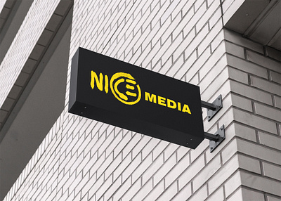 Nice Media Signage branding design film graphic design identity logo media sign signage smile smiley face