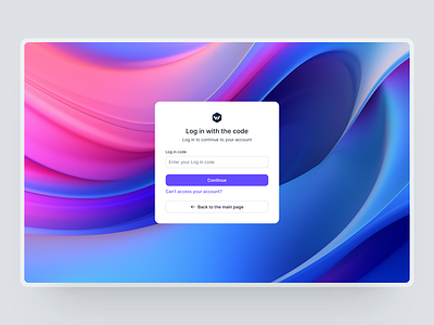 Log In with the code - Whitespace UI design design system homepage log in log in with the code sign up sign up with the code ui ui design ui kit ux design web design website website log in