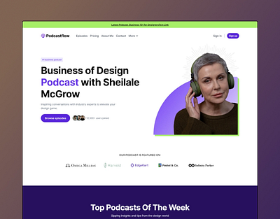 Podcast Website Design design design podcast listeners podcast podcast design podcast website radio subscription uiux web design