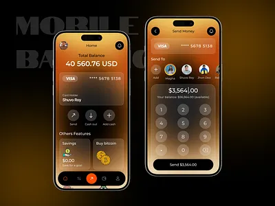 Online Banking App account management banking banking app bill pay budget tracking design finance fintech fintech app mobile app online money transfer revolut send money uiux wallet.