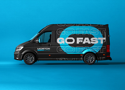 Morton Racing Team Van branding design go fast graphic design identity racing team racing van typography vehicle
