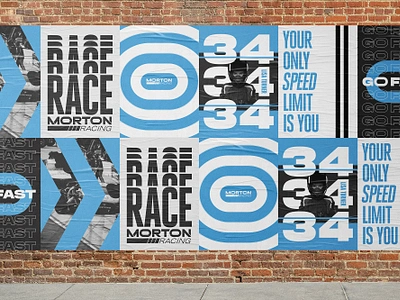 Morton Racing Poster Wall branding design graphic design identity poster poster design poster wall racing racing team typography