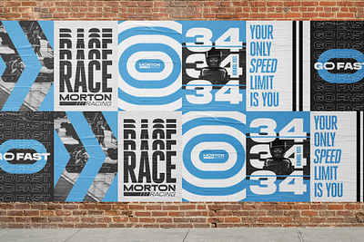 Morton Racing Poster Wall branding design graphic design identity poster poster design poster wall racing racing team typography