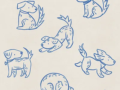 Puppy Doodles art dog handdrawn illustration puppy sketch