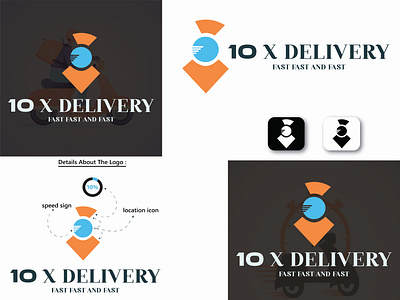 ''10X DELIVERY'' Logo Design brand identy branding business business branding design designer freelancer graphic design graphic designer logo logo designer