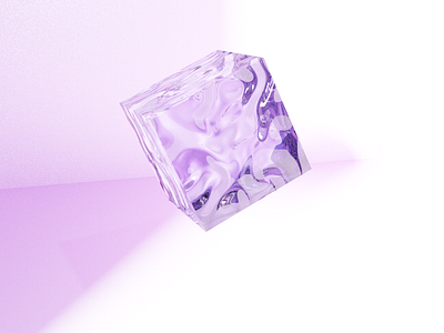 Liquidy Square 3d 3d modelling 3d render 3d shader 3d texturing blender glass texture glossy spring purple