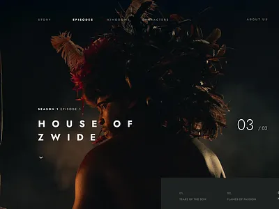 Shake Ilembe Website- House of Zwide design figma shaka tv show ui ux design web design