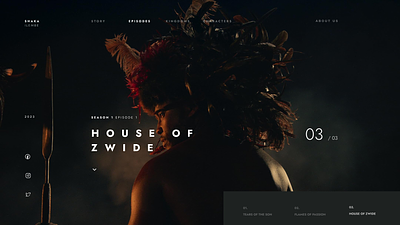Shake Ilembe Website- House of Zwide design figma shaka tv show ui ux design web design