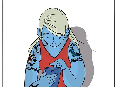 touch my world 2d 2d art cartoon design illustration