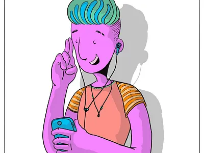 talk to me 2d 2d art caracter cartoon design illustration