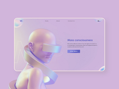 Mass consciousness hero banner color creative design dribbble graphic design hero banner landing page layout mass consciousness minimal pixel ui website