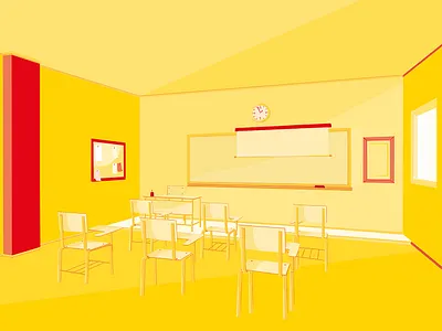 Classroom 2d 2d art design illustration vector