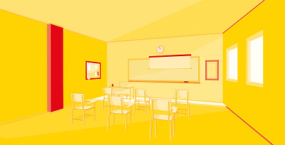 Classroom 2d 2d art design illustration vector