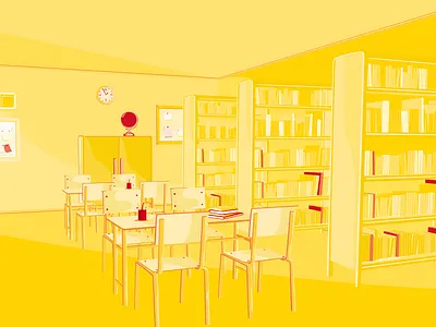 Library 2d 2d art design illustration vector
