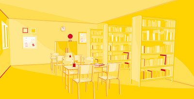 Library 2d 2d art design illustration vector
