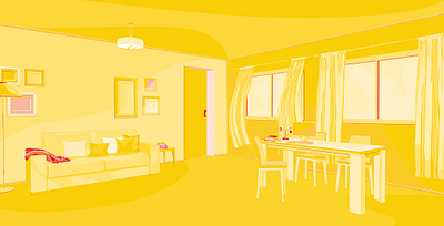 Living Room 2d 2d art design illustration vector