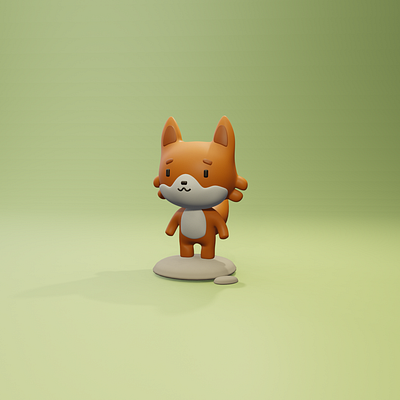 FOXY still figuring his way out in the woods🏕️ 3d character 3d modelling 3d render blender character modelling