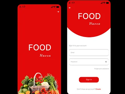 A food website design graphic design mobile app mobile design ui uiux user experience