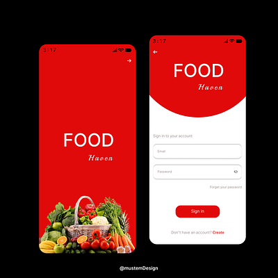 A food website design graphic design mobile app mobile design ui uiux user experience