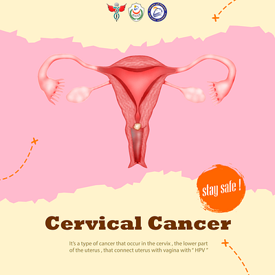cervical cancer social media post ai branding design graphic design ilistratour illustration phohotoshop