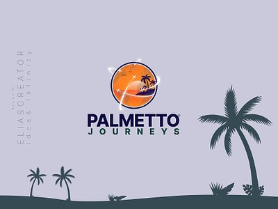 Palm Travels Logo branding graphic design logo palm travels logo