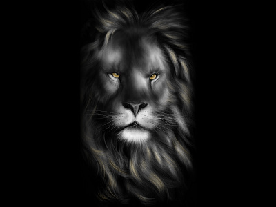 The lion king animal art black black and white brutal character drawing graphic design illustration king lion the king yellow eyes