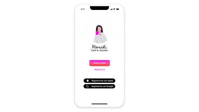 Meraki app - sing up app design interfaces ui ux ui designer