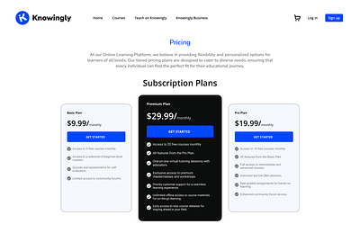 Design Exploration #003 Subscription Plan Page design pricing plans subscription subscription page ui uiux ux webpage