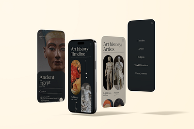 Art History App app art design graphic design history layout ui ux uxui