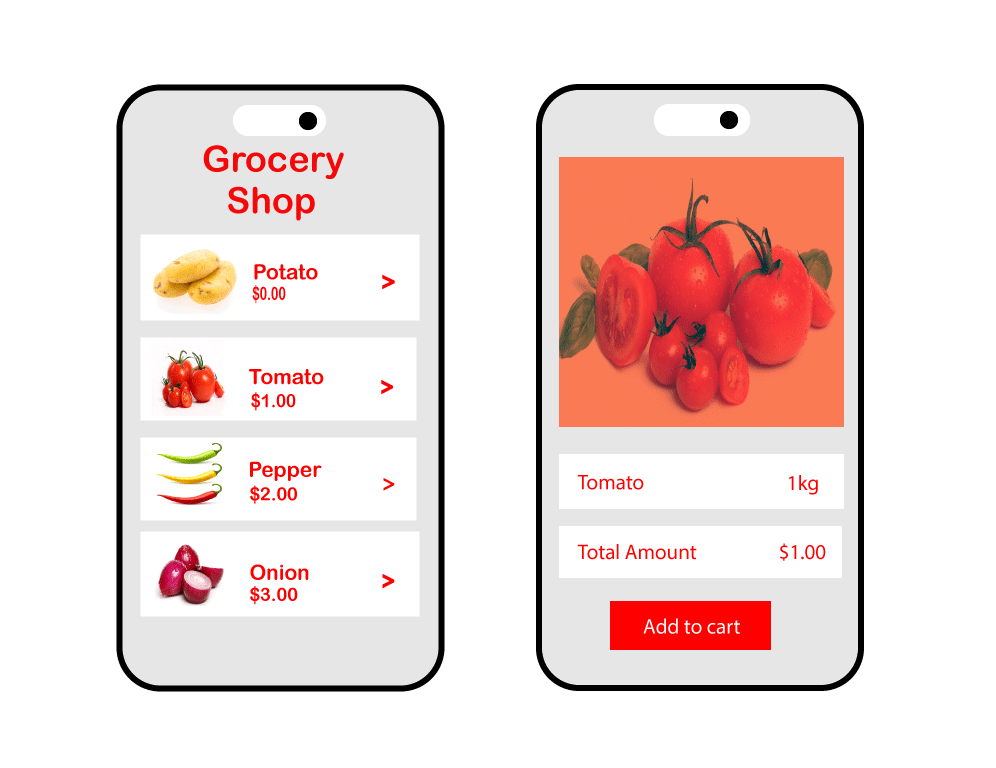 Grocery Shop UI Design adobe illustrator brand branding design food design graphic design graphic designer grocery shop illustration ui uiux user experience user interface ux