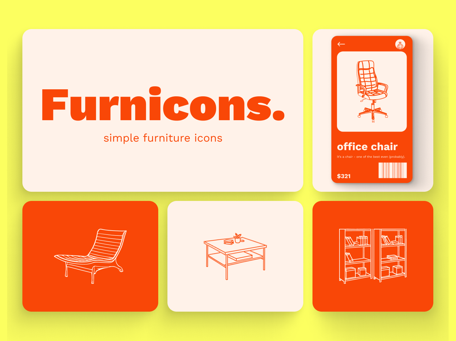 Free Furniture Icons by House of Brilliant Ideas on Dribbble