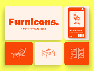 Free Furniture Icons bento free furniture grid icons illustrations line art