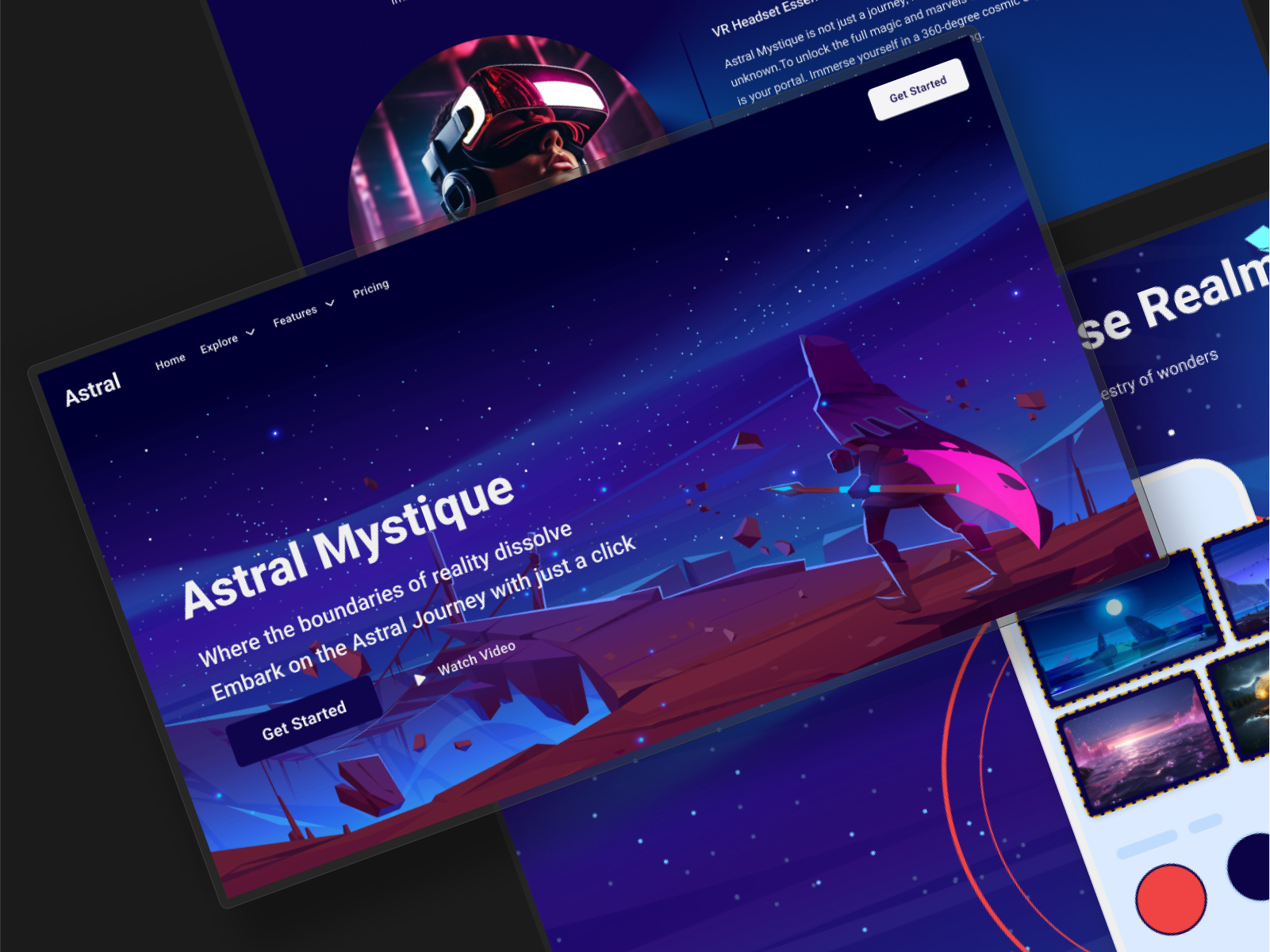 VR Landing Page landing page mystic vr experience