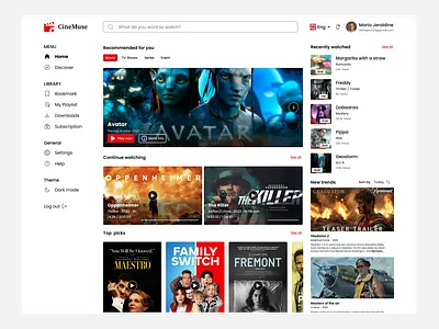 Streaming Platform Design design live movie stream ui ux uxui youtube
